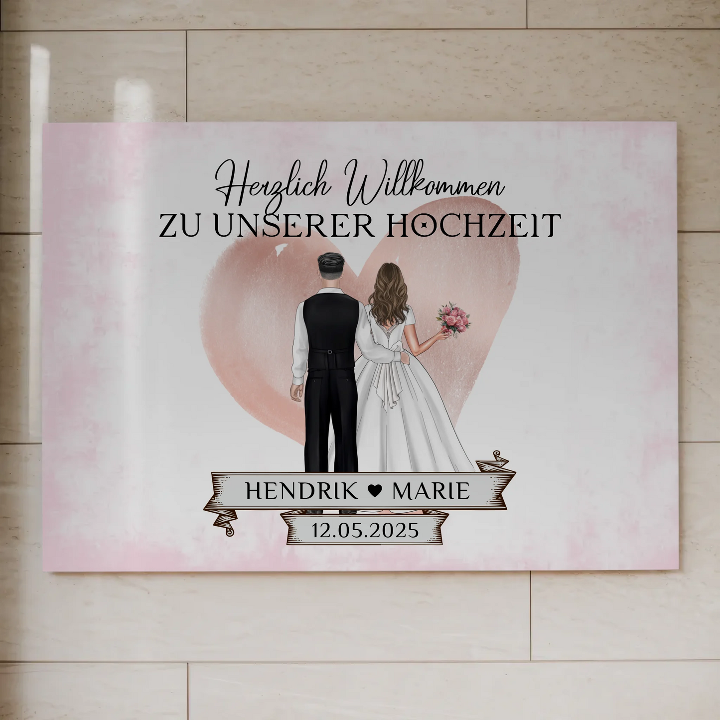 Willkommensschild Hochzeit Blüten Fotoboard Geschenkideen