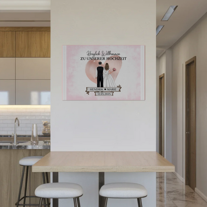 Willkommensschild Hochzeit Blüten Fotoboard Geschenkideen