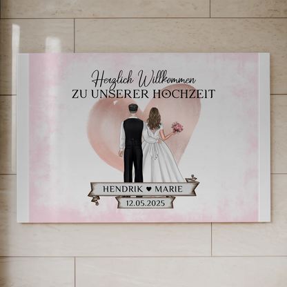 Willkommensschild Hochzeit Blüten Fotoboard Geschenkideen