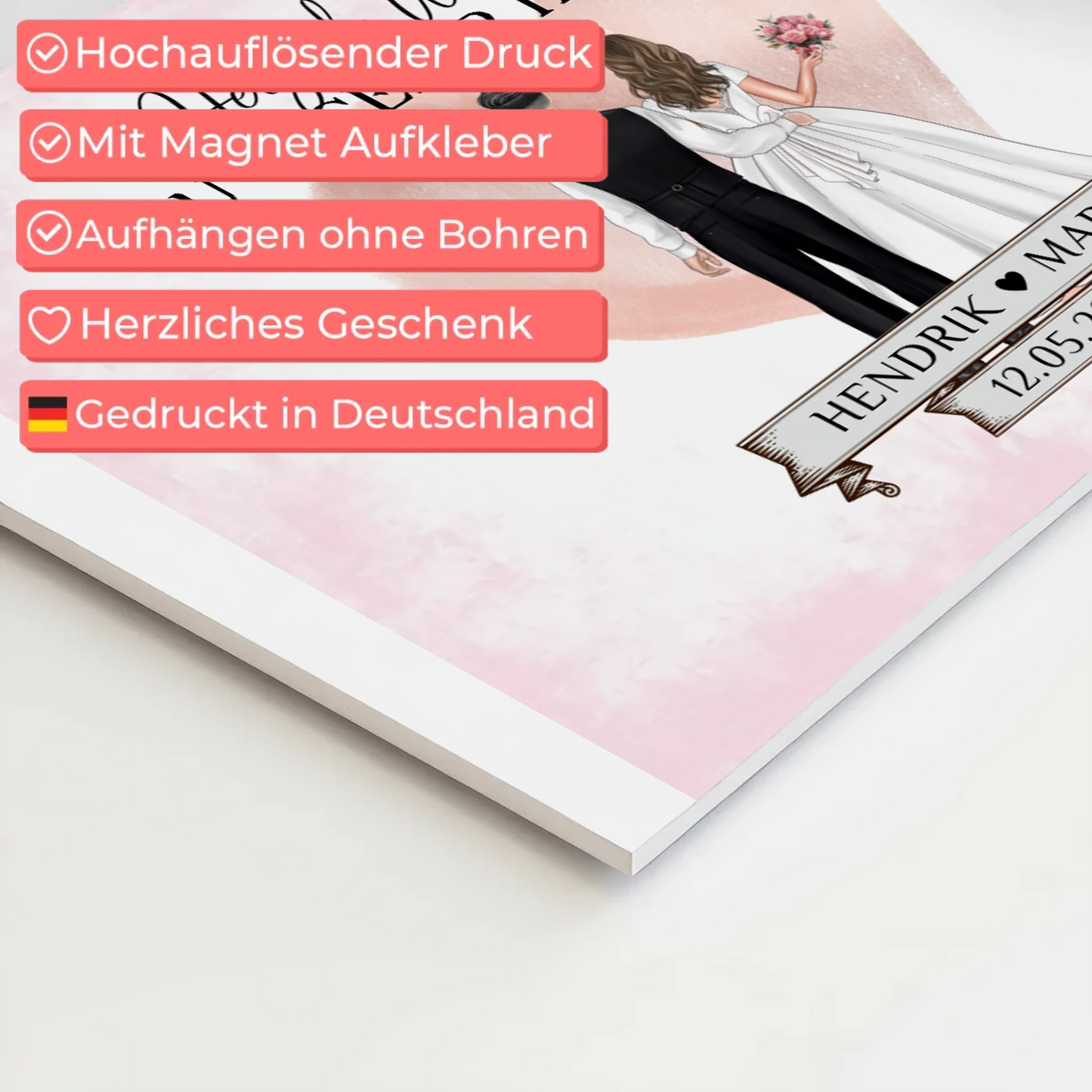 Willkommensschild Hochzeit Blüten Fotoboard Geschenkideen