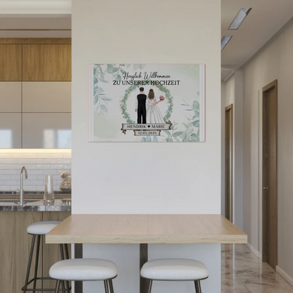 Fotoboard Hochzeit Herzlich Willkommen Blütenkreis Geschenk