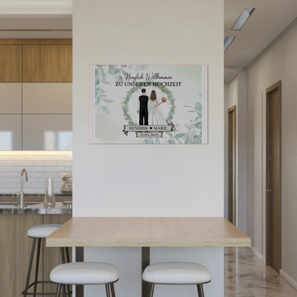 Fotoboard Hochzeit Herzlich Willkommen Blütenkreis Geschenk