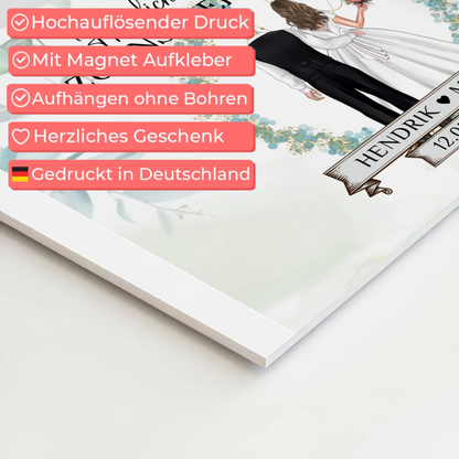 Fotoboard Hochzeit Herzlich Willkommen Blütenkreis Geschenk