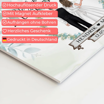 Fotoboard Hochzeit Herzlich Willkommen Blütenkreis Geschenk