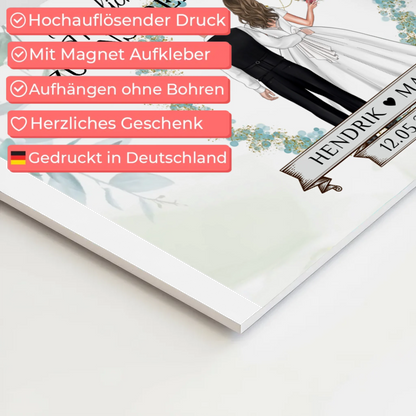 Fotoboard Hochzeit Herzlich Willkommen Blütenkreis Geschenk