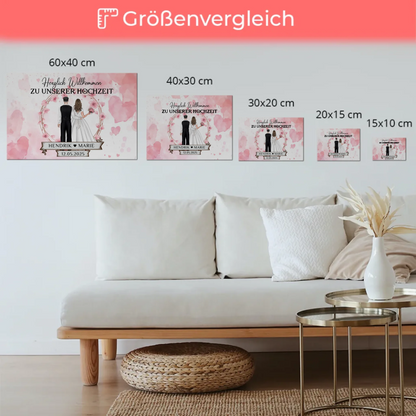 Willkommens Fotoboard Hochzeit Watercolor Geschenkideen Magnet Poster