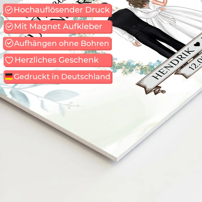 Fotoboard Hochzeit Herzlich Willkommen Blütenkreis Geschenk