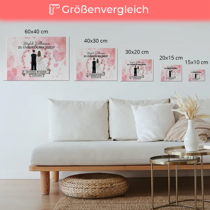 Willkommens Fotoboard Hochzeit Watercolor Geschenkideen Magnet Poster