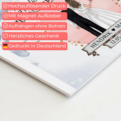 Willkommensschild Hochzeit Eucalyptus Blau Fotoboard