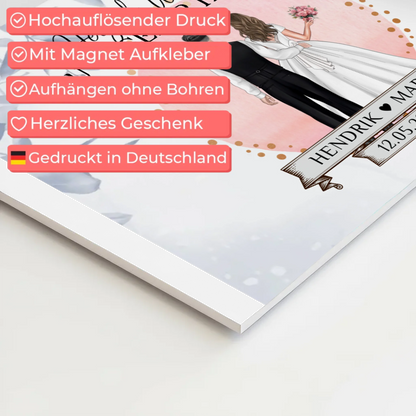 Willkommensschild Hochzeit Eucalyptus Blau Fotoboard