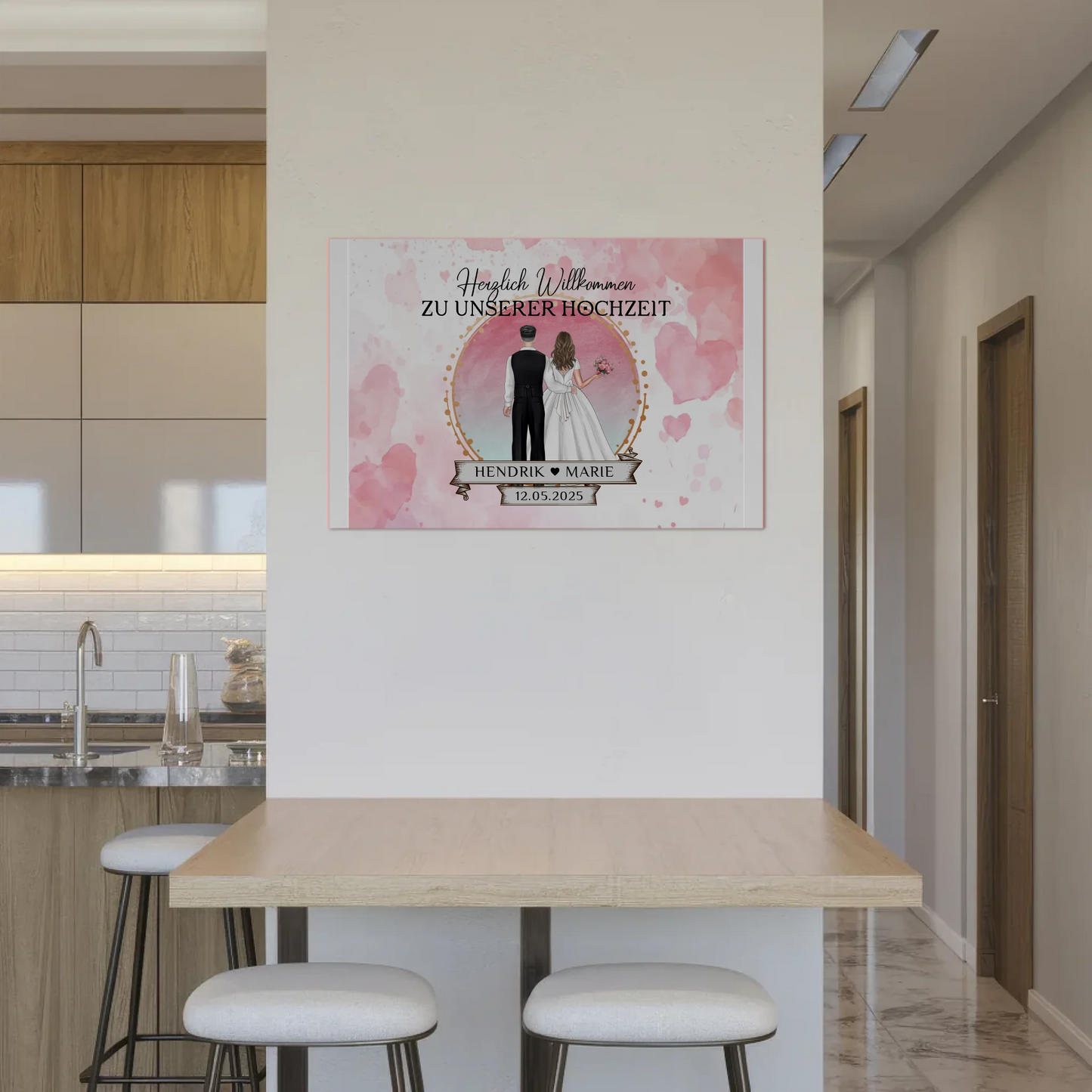 Willkommens Fotoboard Hochzeit Watercolor Geschenkideen