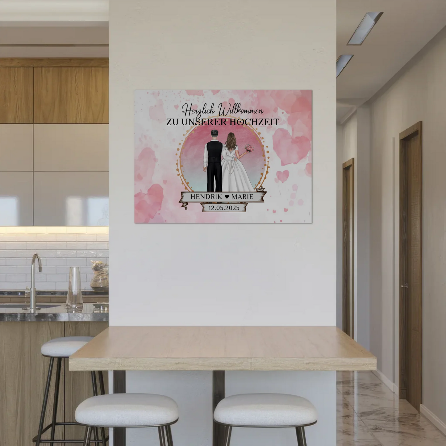 Willkommens Fotoboard Hochzeit Watercolor Geschenkideen