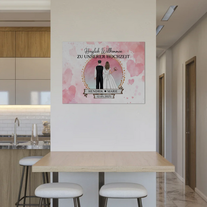 Willkommens Fotoboard Hochzeit Watercolor Geschenkideen