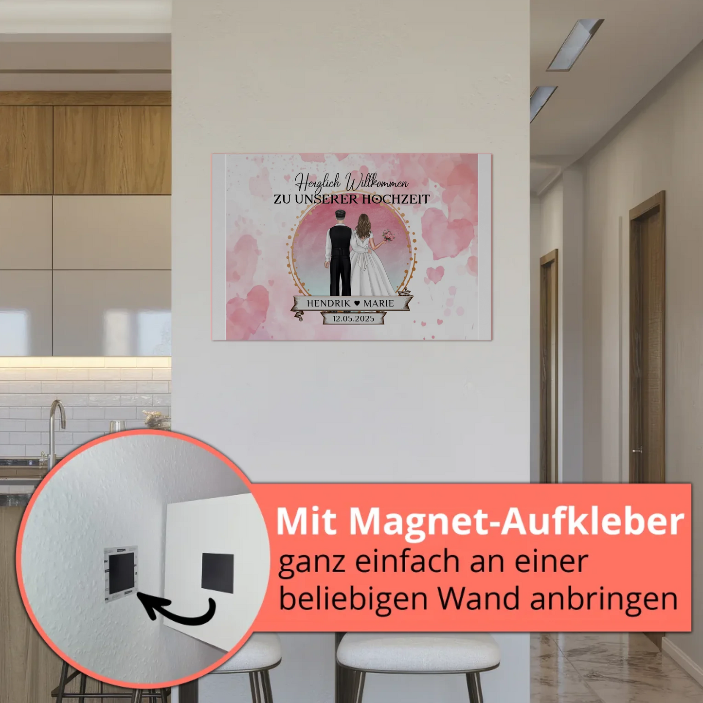 Willkommens Fotoboard Hochzeit Watercolor Geschenkideen