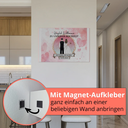 Willkommens Fotoboard Hochzeit Watercolor Geschenkideen