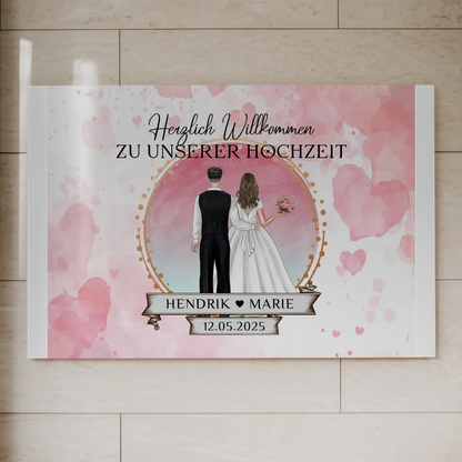 Willkommens Fotoboard Hochzeit Watercolor Geschenkideen