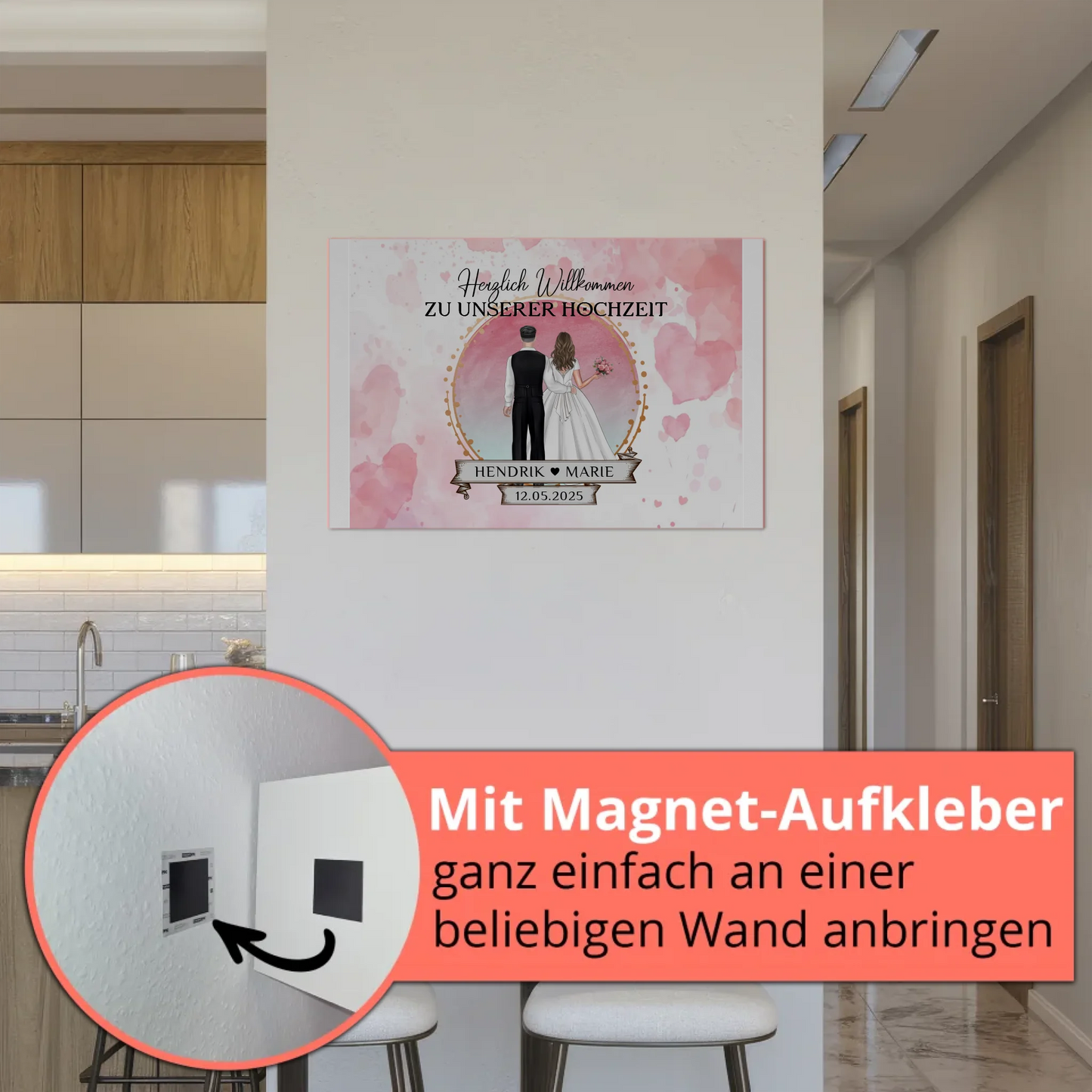 Willkommens Fotoboard Hochzeit Watercolor Geschenkideen