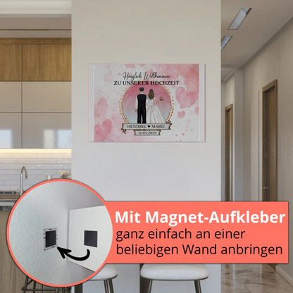 Willkommens Fotoboard Hochzeit Watercolor Geschenkideen