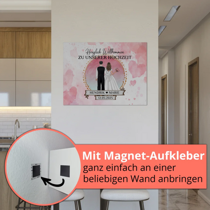 Willkommens Fotoboard Hochzeit Watercolor Geschenkideen