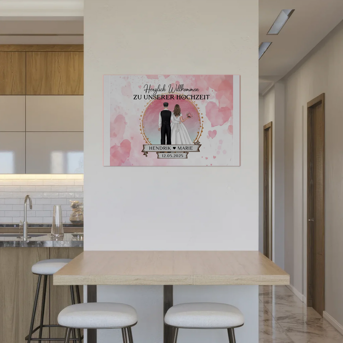 Willkommens Fotoboard Hochzeit Watercolor Geschenkideen