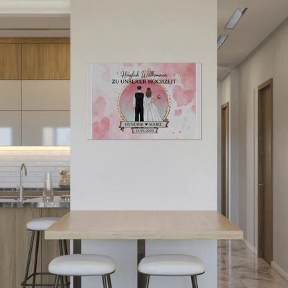 Willkommens Fotoboard Hochzeit Watercolor Geschenkideen