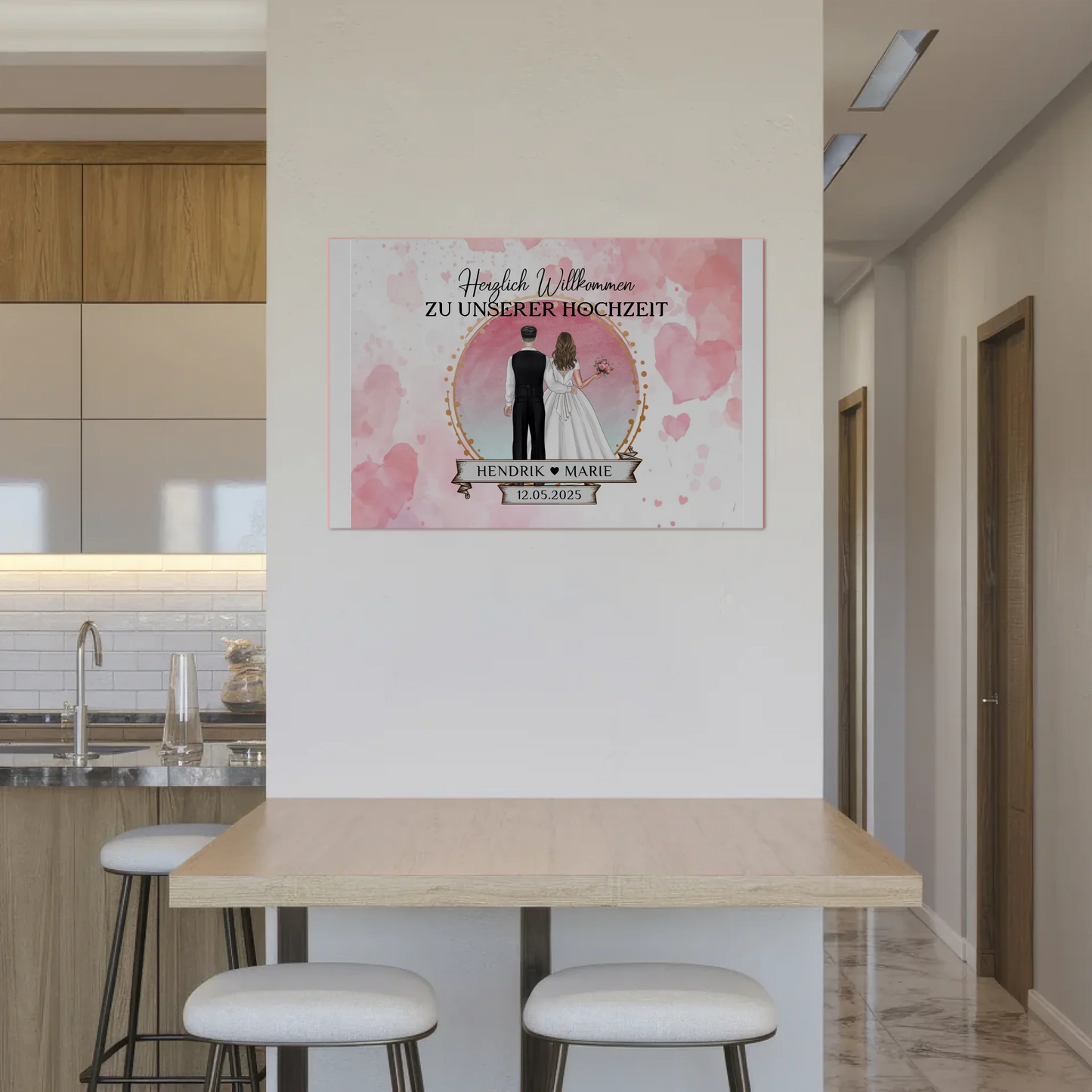 Willkommens Fotoboard Hochzeit Watercolor Geschenkideen