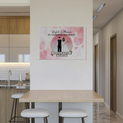 Willkommens Fotoboard Hochzeit Watercolor Geschenkideen