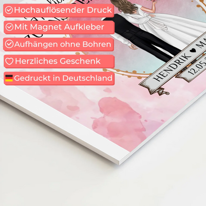 Willkommens Fotoboard Hochzeit Watercolor Geschenkideen