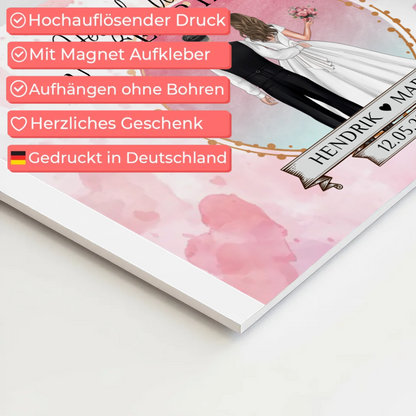 Willkommens Fotoboard Hochzeit Watercolor Geschenkideen