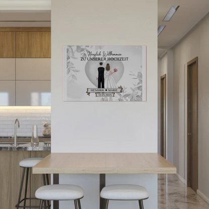 Fotoboard Hochzeit Herzlich Willkommen Eukalyptus Design