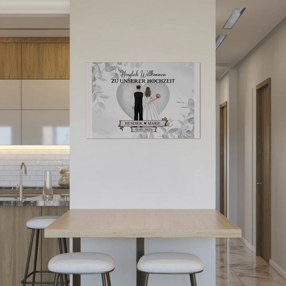 Fotoboard Hochzeit Herzlich Willkommen Eukalyptus Design