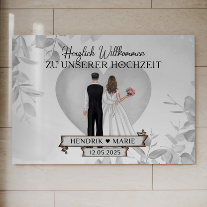 Fotoboard Hochzeit Herzlich Willkommen Eukalyptus Design