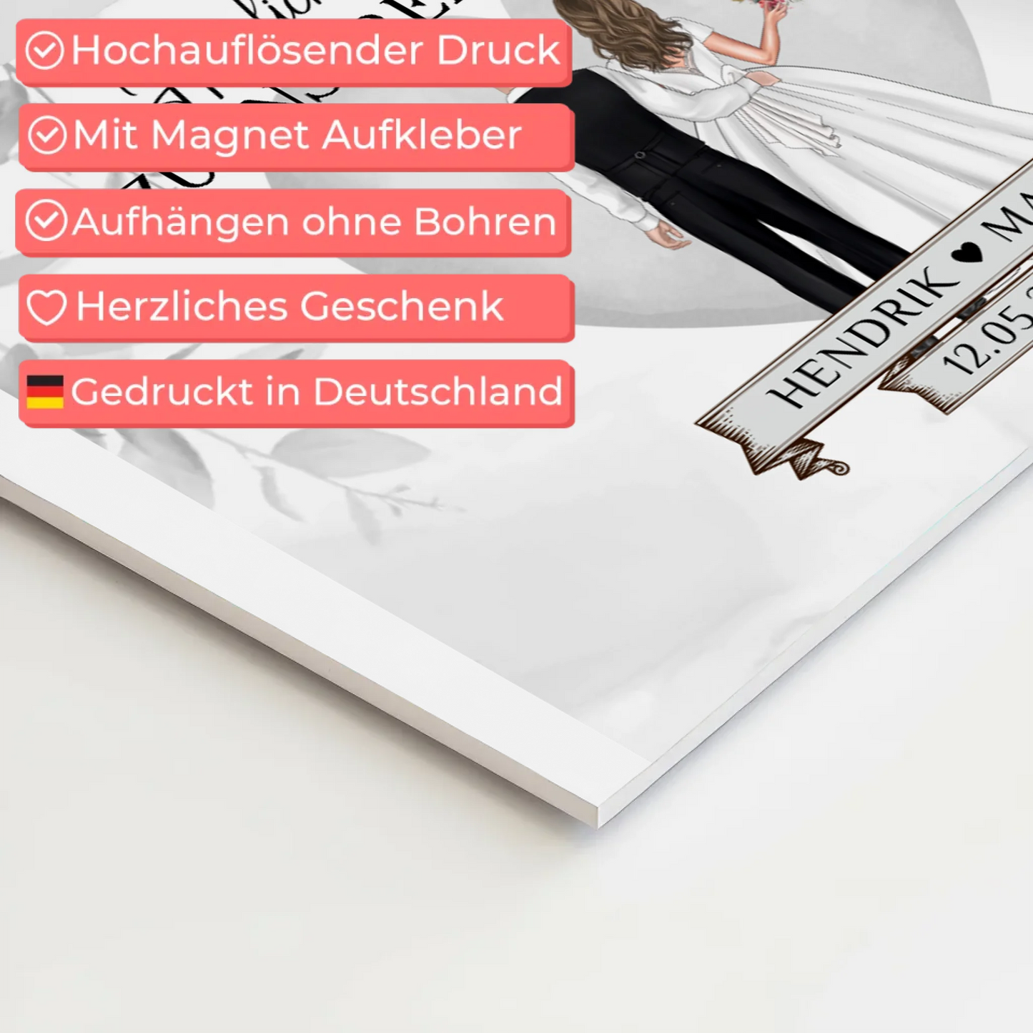 Fotoboard Hochzeit Herzlich Willkommen Eukalyptus Design