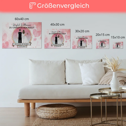 Willkommens Fotoboard Hochzeit Watercolor Geschenkideen