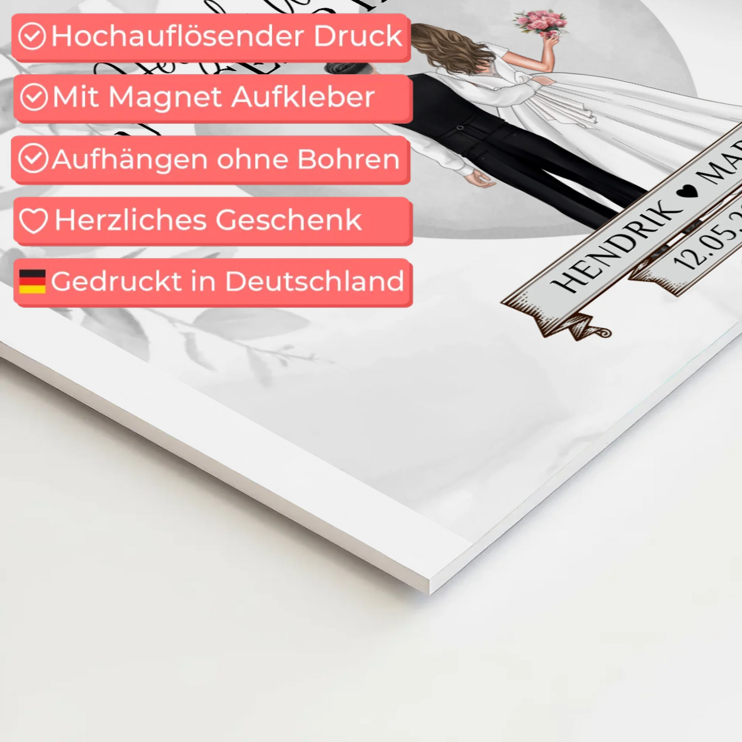 Fotoboard Hochzeit Herzlich Willkommen Eukalyptus Design