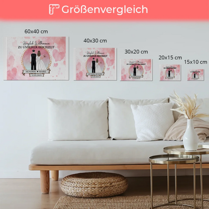 Willkommens Fotoboard Hochzeit Watercolor Geschenkideen