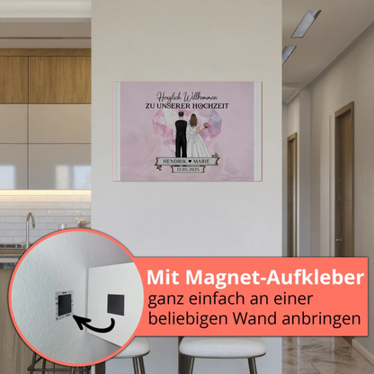 Hochzeit Willkommensschild Diamant Herz Fotoboard Geschenk