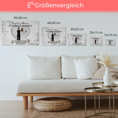 Fotoboard Hochzeit Herzlich Willkommen Eukalyptus Design