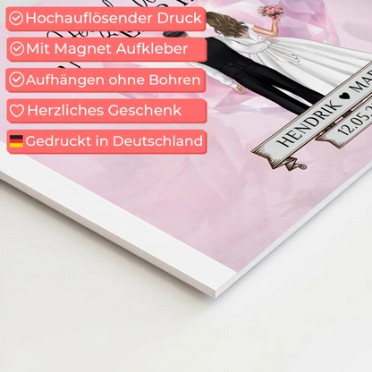 Hochzeit Willkommensschild Diamant Herz Fotoboard Geschenk