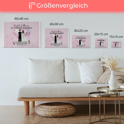 Hochzeit Willkommensschild Diamant Herz Fotoboard Geschenk