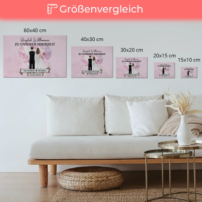 Hochzeit Willkommensschild Diamant Herz Fotoboard Geschenk