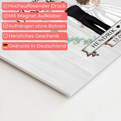 Fotoboard Hochzeit Herzlich Willkommen Holz Stil Namen