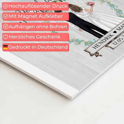 Fotoboard Hochzeit Herzlich Willkommen Holz Stil Namen