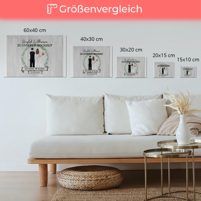 Fotoboard Hochzeit Herzlich Willkommen Holz Stil Namen