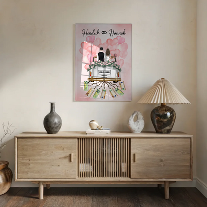 Geldgeschenk Hochzeit Acrylglas Bild personalisiert Geschenkidee