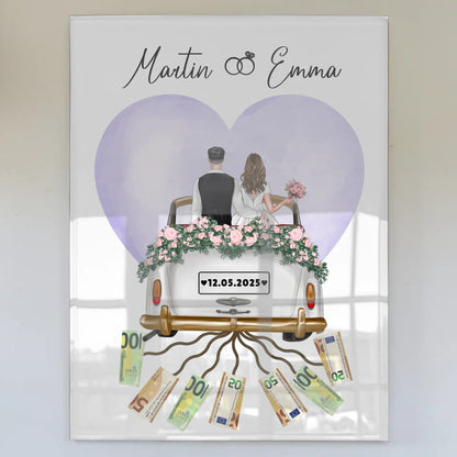 Acrylglas Bild Hochzeit Geschenkidee Geldgeschenk