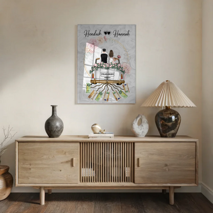 Geldgeschenk Hochzeit Acrylglas Bild für Geldscheine