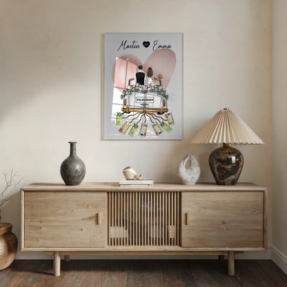 Geldgeschenk Hochzeit Acrylglas Bild Personalisiert