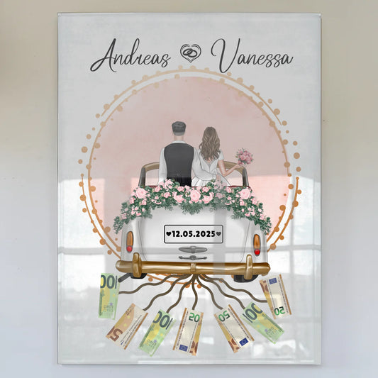 Personalisiertes Hochzeitsgeschenk Acrylglas Bild mit Namen