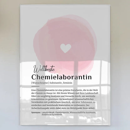 Acrylglas Bild Poster Definition Chemielaborantin Namen Geschenk